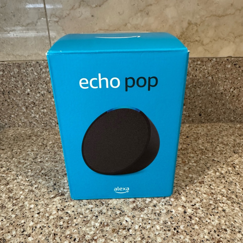 Amazon - Echo Pop (1st Generation) Smart Speaker with Alexa - Charcoal